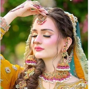 Naurtan necklace set indian with pearls